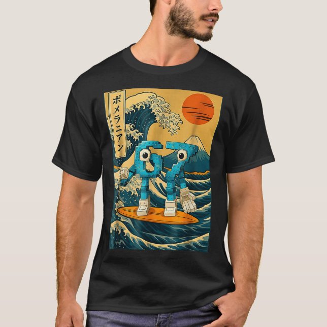 T-shirt Six Seven 6-7 Japanese Great Wave Off Kanagawa 67  (Devant)
