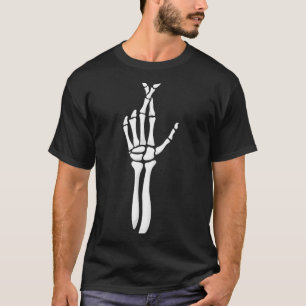 T-shirt Six Seven 6 7 Mème Drôle de Squelette Mains Signe