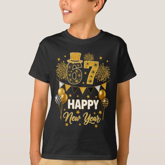 T-shirt Six Seven 6 7 Meme Funny Happy New Year 67 2026  (Devant)