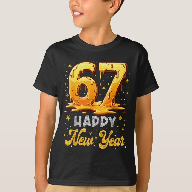 T-shirt Six Seven 6 7 Meme Funny Happy New Year 67 Men Wom (Devant)