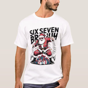 T-shirt Six Seven Bruh Drôle de Chemise de Noël Action C