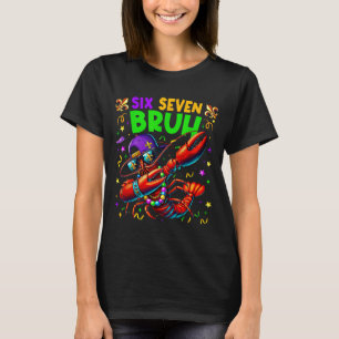 T-shirt Six Seven Bruh Mardi Gras Dabbing Écrevisses Homme