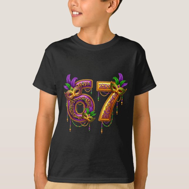 T-shirt Six Seven Carnaval Festival 67 Meme Funny Mardi Gr (Devant)