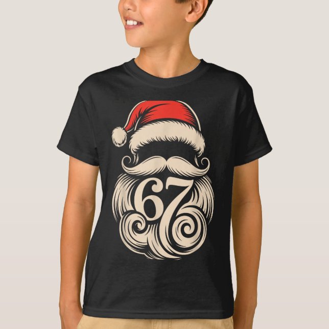T-shirt Six Seven Christmas Santa Meme 6 7 Holiday Humor D (Devant)