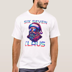 T-shirt SIX SEVEN CLAUS Néon Rétro Santa Tee