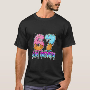 T-shirt Six Seven Crème Glacée Drip Cool Meme 67 Drôle Gen