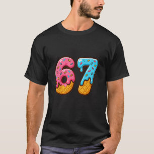 T-shirt Six Seven Crème Glacée Drip Cool Meme 67 Numéro Dr