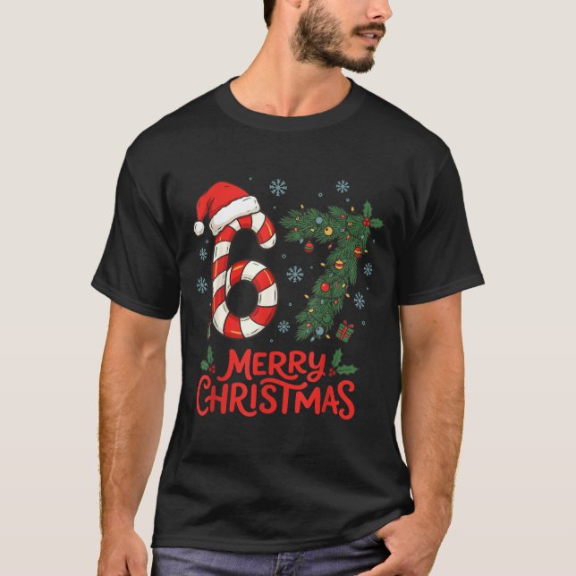 T-shirt Six Seven Funny 6 7 Meme Christmas  (Devant)