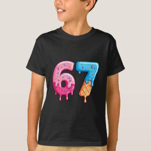 T-shirt Six Seven Glace Dégoulinante Mème Cool 67 Numéro D