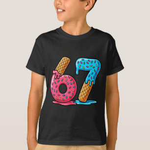 T-shirt Six Seven Glace Dégoulinante Mème Cool 67 Numéro D
