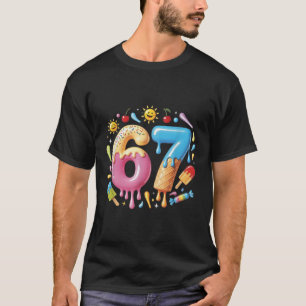 T-shirt Six Seven Glace Drip Cool Meme 67 Numéro Drôle