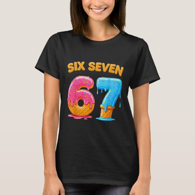 T-shirt Six Seven Glace Drip Génération Alpha Argot 6 7 Te (Devant)