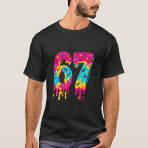 T-shirt Six Seven Ice Cream Drip 67 Meme Gen Alpha Argot (