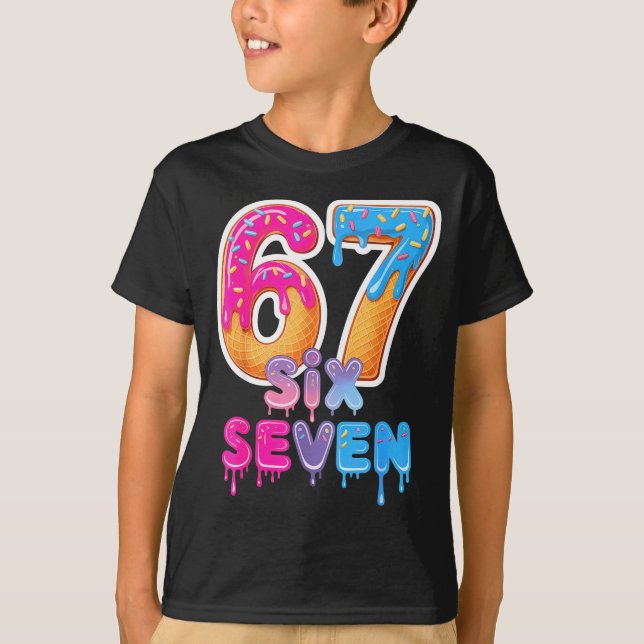 T-shirt Six Seven Ice Cream Drip Meme  (Devant)