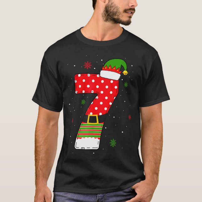 T-shirt Six Seven Matching 67 Christmas Elf Hat Meme Gen A (Devant)