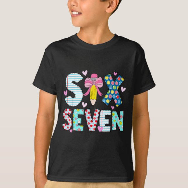 T-shirt Six Seven Meme 67 Teacher Women Students Kids 6-7  (Devant)