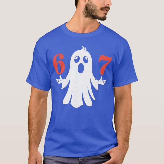 T-shirt Six Seven Meme 6 7 Halloween Ghost Costume (Devant)