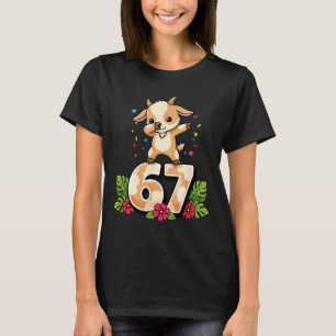 T-shirt Six Seven Mème Bébé Chèvre Dabbing 67 Drôle Gen Z 