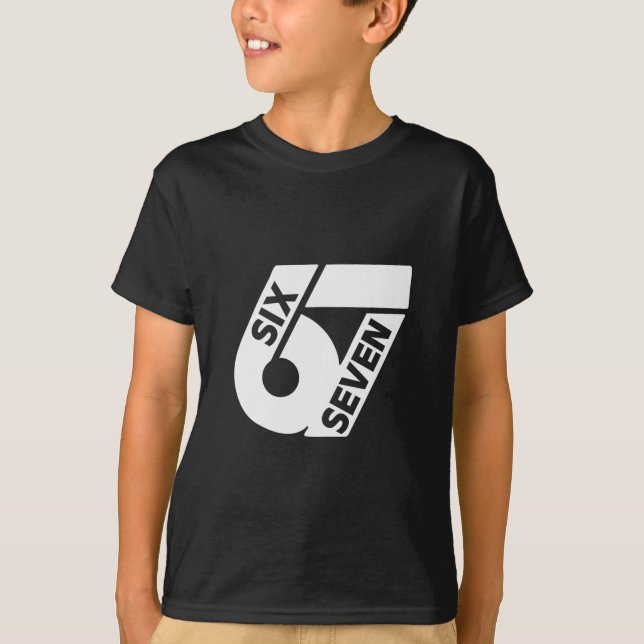 T-shirt Six Seven Mème Cool 67 Numéro Drôle  (Devant)