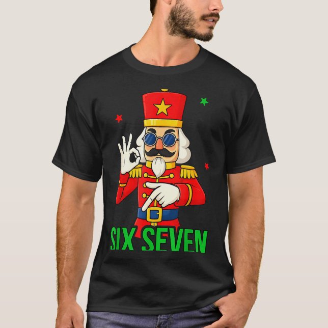 T-shirt Six Seven Meme Funny Holiday Toy Soldier  (Devant)