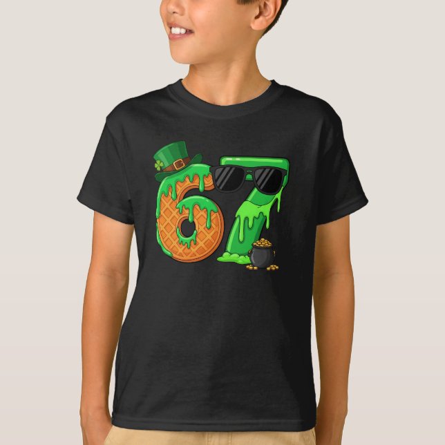 T-shirt six seven mème jour de la Saint-Patrick 2026 (Devant)