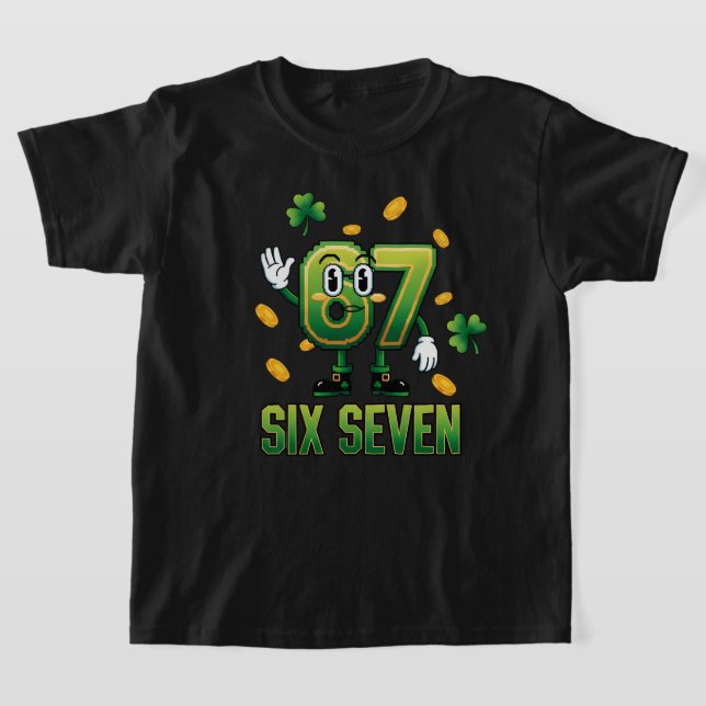 T-shirt six seven mème jour de la Saint-Patrick 2026 (Poser)