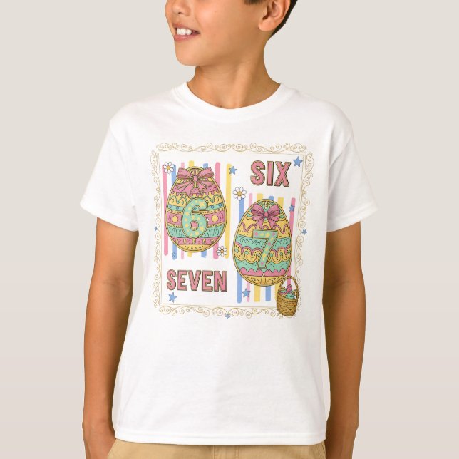 T-shirt Six-seven meme joyeuses Pâques 2026 (Devant)