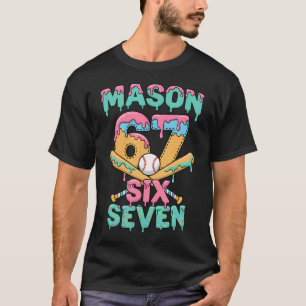 T-shirt Six Seven Meme Mason Crème Glacée Drip Drôle Baseb
