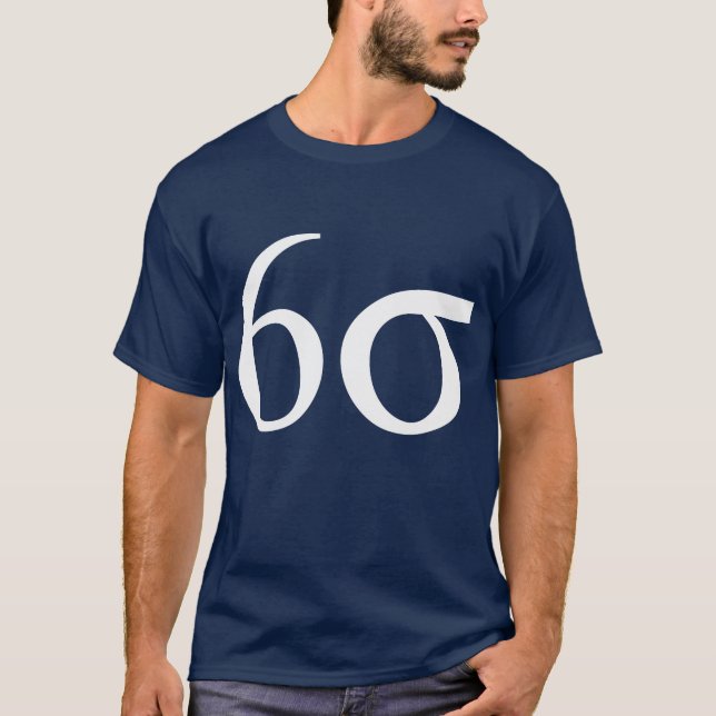 T-shirt Six sigmas (maigre six sigmas) (Devant)