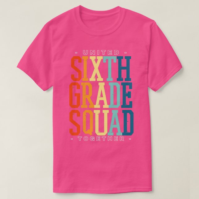 T-shirt Sixième année (Design devant)