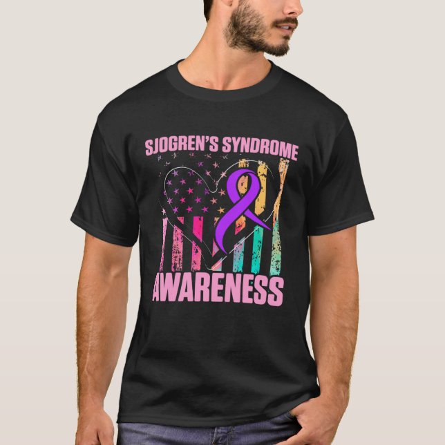 T-shirt Sjogren s Syndrome Survivant Apprendre Guerrier (Devant)