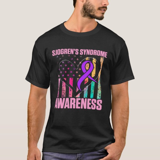 T-shirt Sjogren s Syndrome Survivant Apprendre Guerrier (Devant)