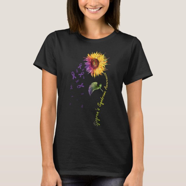T-shirt Sjogren's Syndrome Awareness Sunflower (Devant)