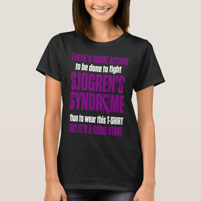 T-shirt Sjogren's Syndrome Survivor Action Guerrier (Devant)