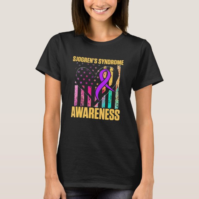 T-shirt Sjogren's Syndrome Survivor Learn Warrior (Devant)