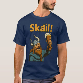 T-shirt Skål! – Viking Ale Toast Retro Comic Art