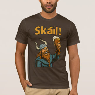 T-shirt Skål! – Viking Ale Toast Retro Comic Art