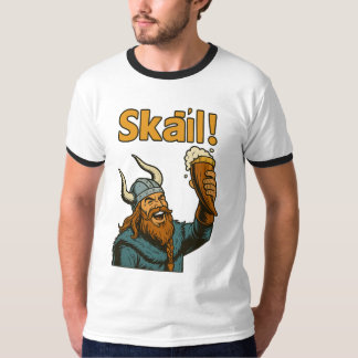 T-shirt Skål! – Viking Ale Toast Retro Comic Art
