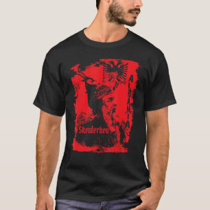 T-shirt Skanderbeg drapeau de l'Albanie et du Kosovo pour