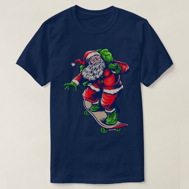T-shirt Skate de Noël père Noël 62 (Design devant)