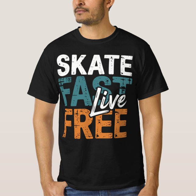 T-shirt Skate Fast Live (Devant)