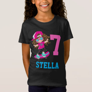 T-Shirt Skate Girl Skateboard Fête d'anniversaire Personn