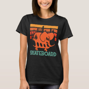 T-shirt Skate Noirs Étiquette Elephant Vintage Sunset Citi