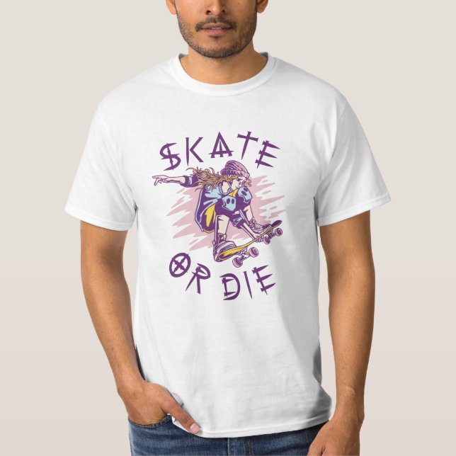 T-shirt Skate or die Skateuse (Devant)