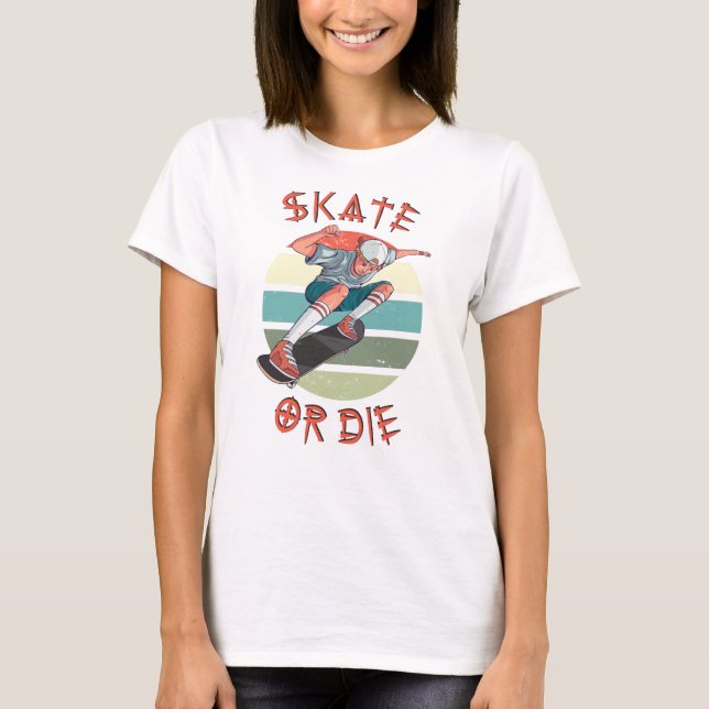 T-shirt Skate ou die Skateboarder Garçon (Devant)