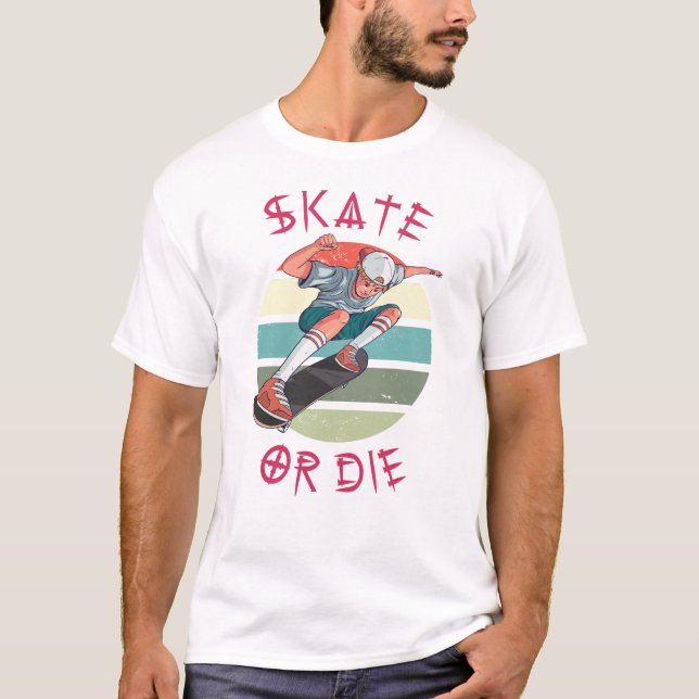 T-shirt Skate ou die Skateboarder Garçon (Devant)
