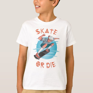 T-shirt Skate ou die Skateboarder Garçon