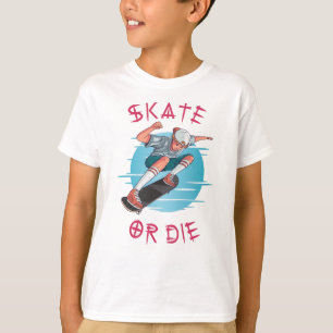 T-shirt Skate ou die Skateboarder Garçon