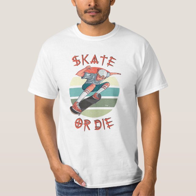 T-shirt Skate ou die Skateboarder Garçon (Devant)