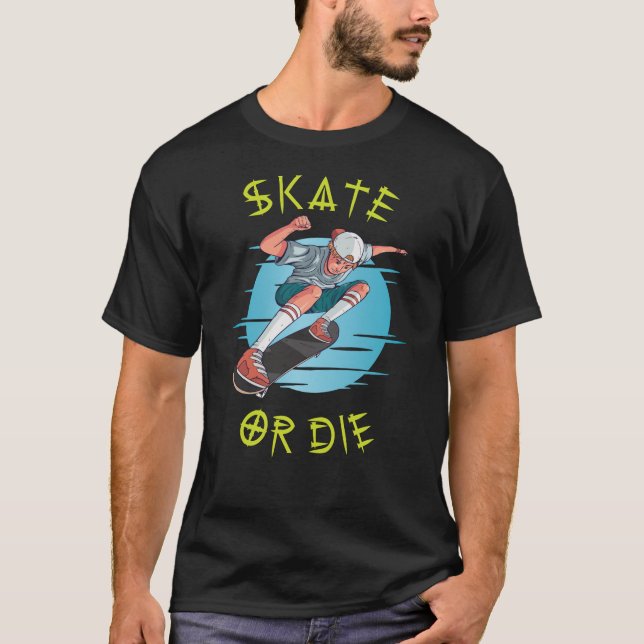 T-shirt Skate ou die Skateboarder Garçon (Devant)